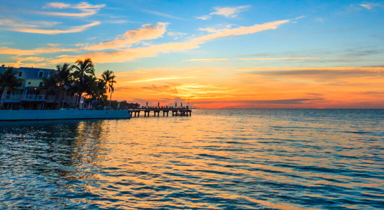 sunset pier in key west